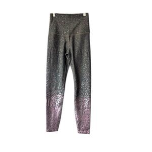 Beyond Yoga Alloy Ombré Metallic Pink & Gray Leggings SZ XS NWOT